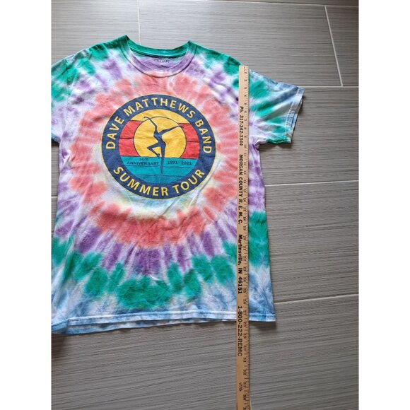 Dave Matthews Band 30th Anniversary Summer Tour 2021 Tie-Dye Concert T-Shirt L - Picture 7 of 10
